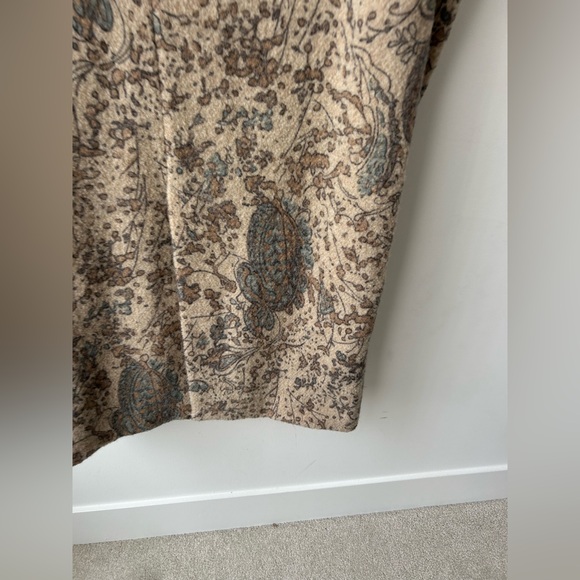 ZARA Long Wool Floral Coat Jacket Cosmic Astrology Zodiac Rose Garden - Picture 8 of 11